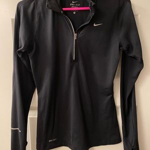 Black half zip Nike womens running dri fit